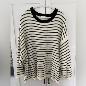 Shop Talulah black and cream striped sweater size L